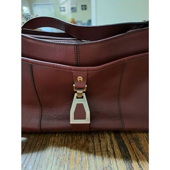 Etienne Aigner Brown Purse Handbag Pocket Book - Picture 3 of 12